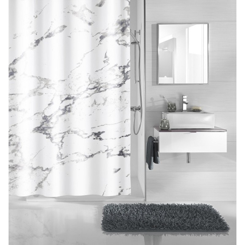 Marble Shower Curtain - Storm