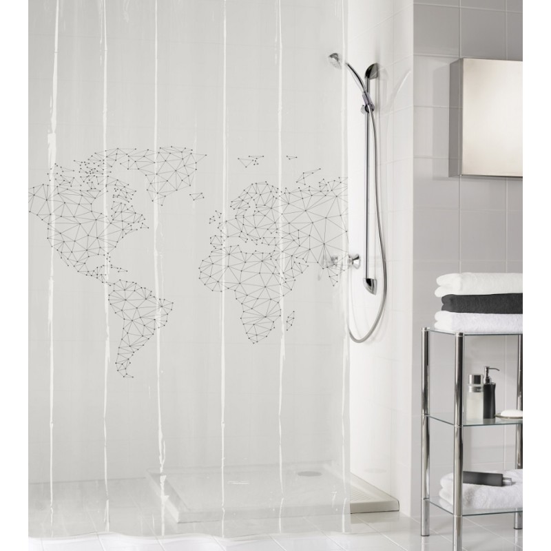 Reiselust Shower Curtain - Transparent