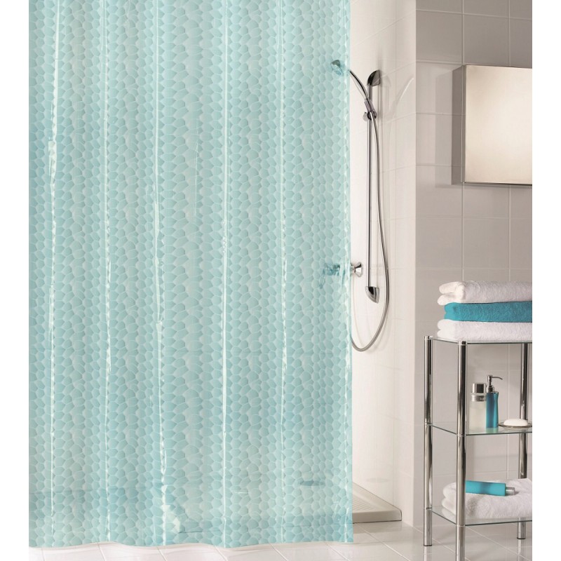 Soapy Shower Curtain - Steelblue