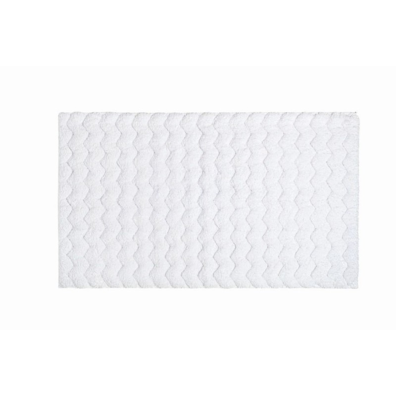 Chevron Bath Rug - White