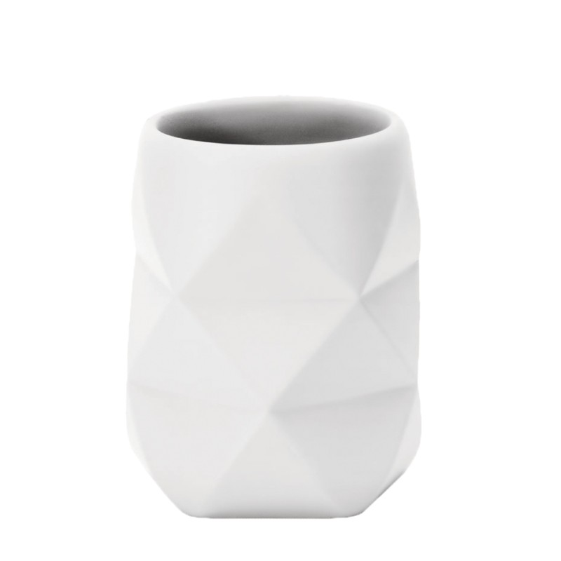 Golden Crackle Tumbler - White