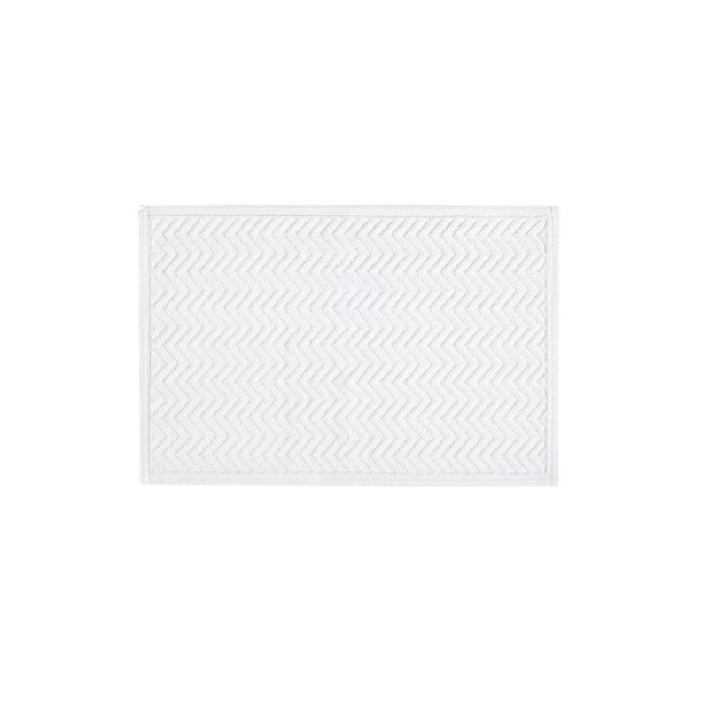Chevron Bath Mat - White
