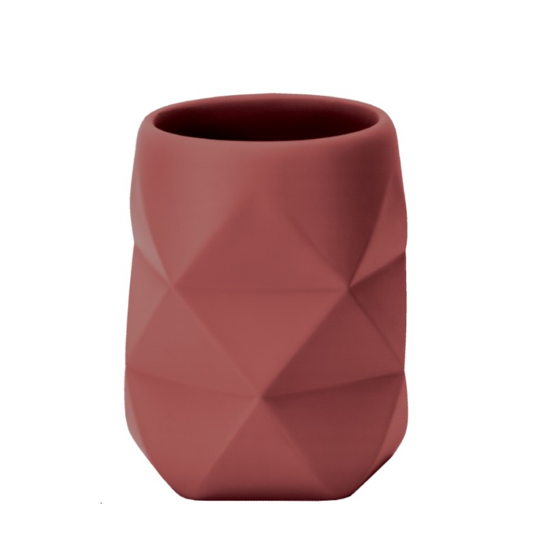 Crackle Tumbler  - Terracotta 
