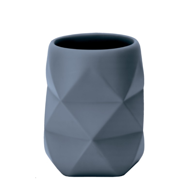Crackle Tumbler  - Steelblue