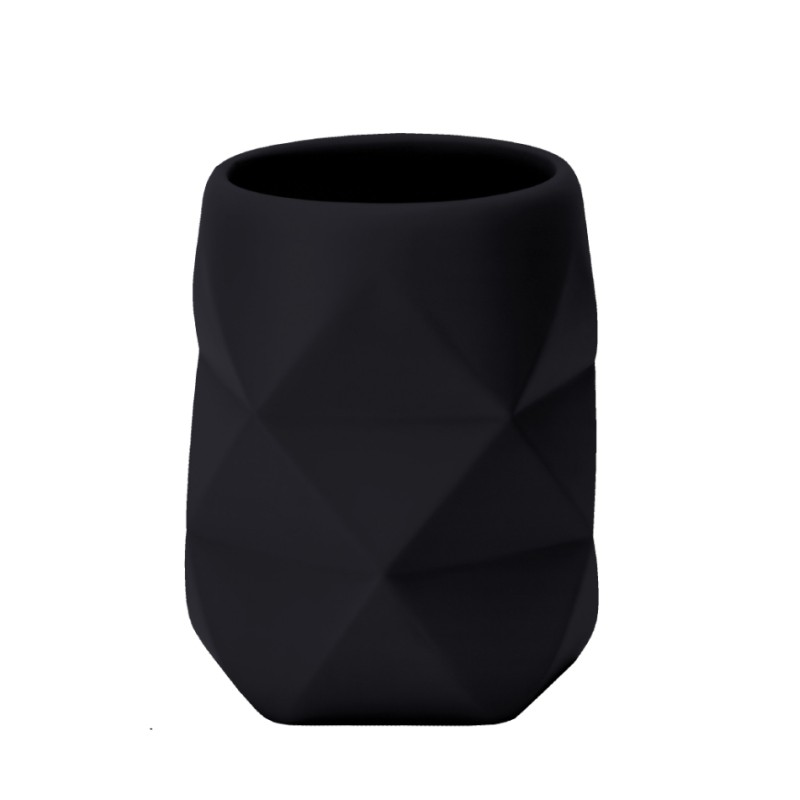 Crackle Tumbler  - Black