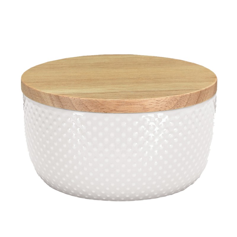 Dotty Cotton Box - White