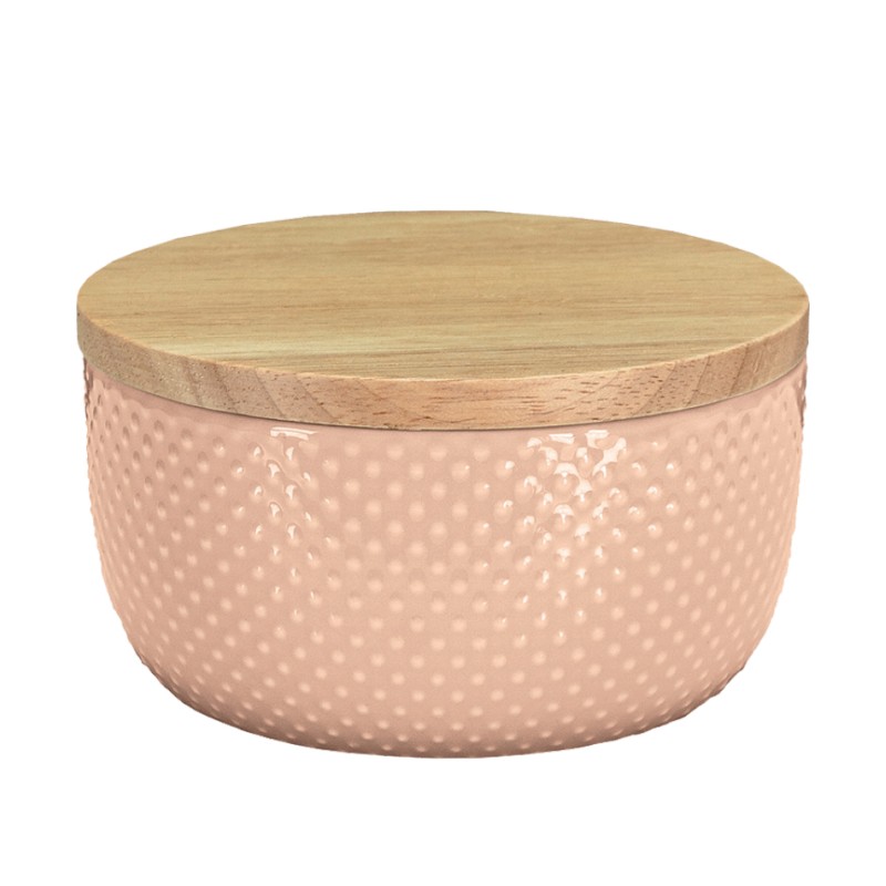Dotty Cotton Box - Salmon 
