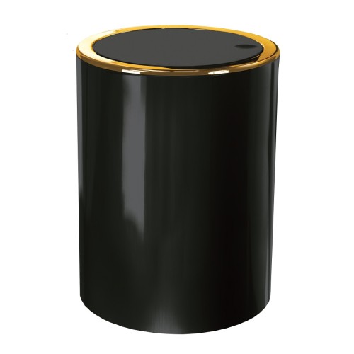Golden Clap Waste Bin (5 Litres) - Black