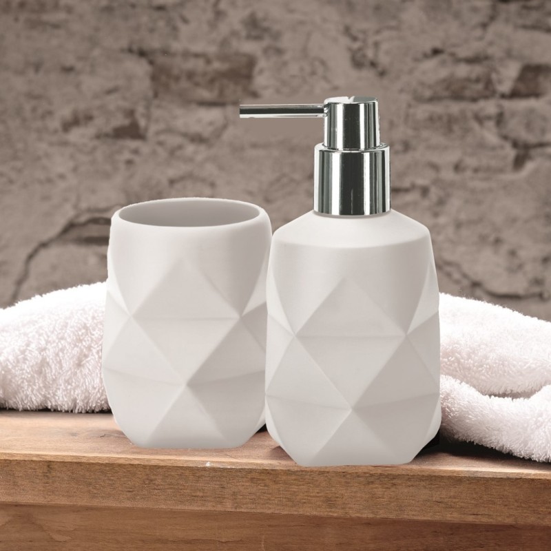 Crackle 2 Pcs Set - White