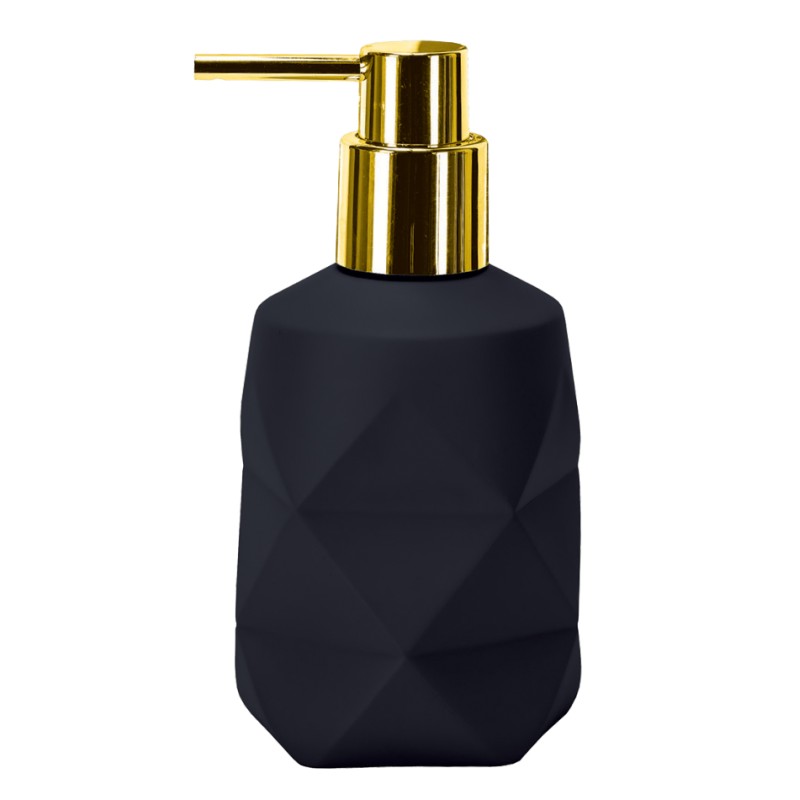 Golden Crackle Soap Dispenser - Black
