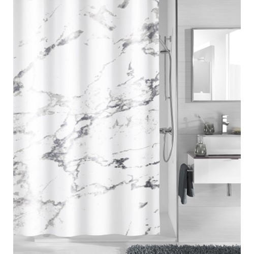 Marble Shower Curtain - Storm