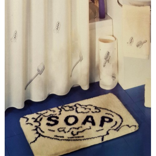 Χαλάκι Μπάνιου Soap  - Εκρού