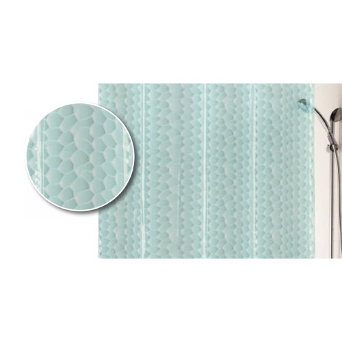 Soapy Shower Curtain - Steelblue