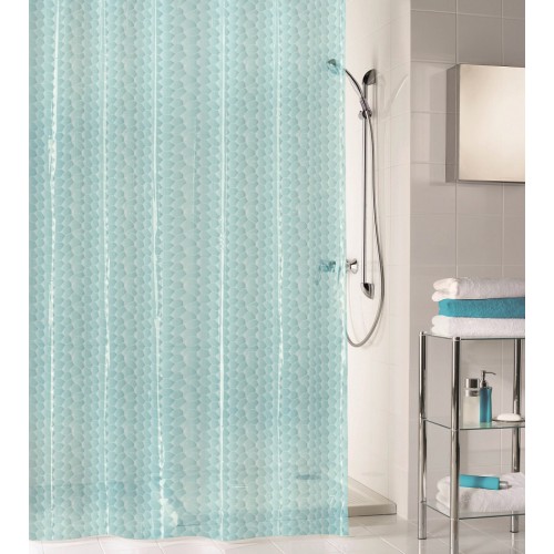 Soapy Shower Curtain - Steelblue