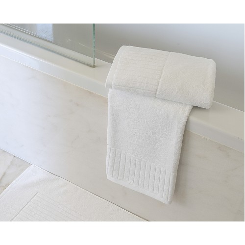 Stripe Bath Towel - White