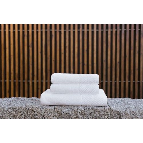 Square Bath Towel - White