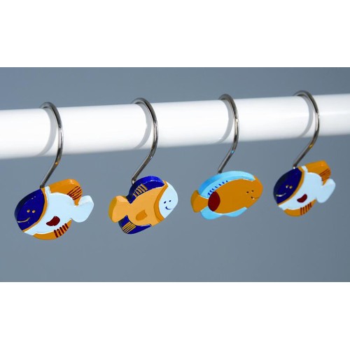 Κρίκοι Κουρτίνας Μπάνιου Fishes - Πολύχρωμο