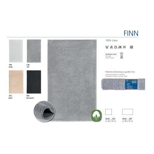Χαλάκι Μπάνιου Finn  - Ανθρακί