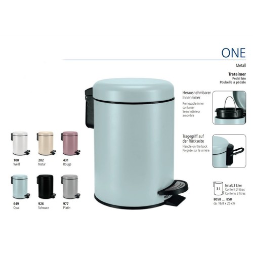 One Waste Bin (3 Litr) - Black