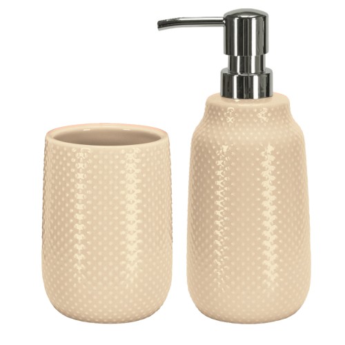 Dotty Sandbeige 2 Pcs Set