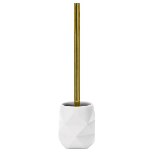 Golden Crackle Wc Brush - White