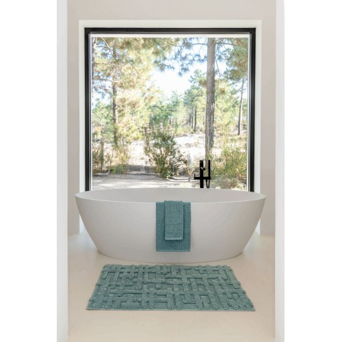 Gaufre Bath Rug - White