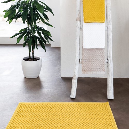Chevron Bath Mat - Steelblue