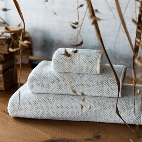 Πετσέτες Μπάνιου Linen Waffle - White