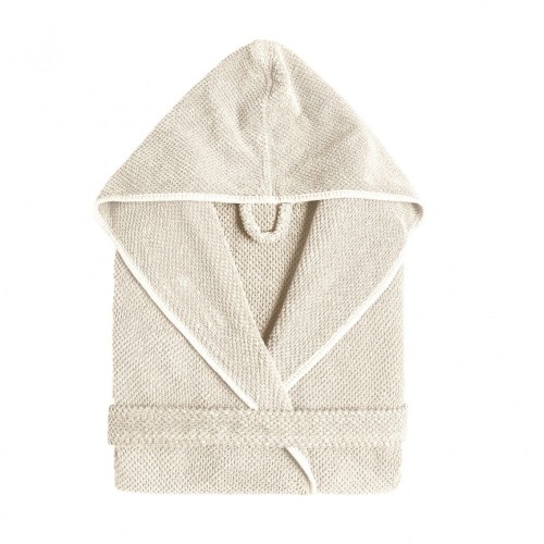 Graccioza Unisex Bath Robe Bee Waffle Hooded - Silver