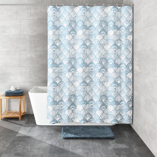 Concha Shower Curtain - Steelblue