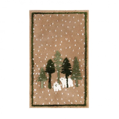Snow Bear Bath Rug - Beige