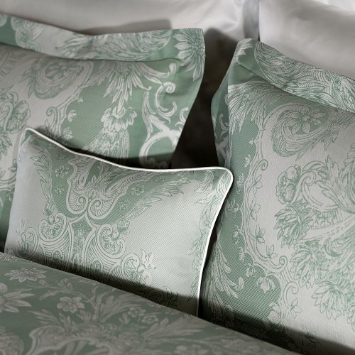 Celso De Lemos Pompadour Jacquard Bed Linen  - Linen(770)