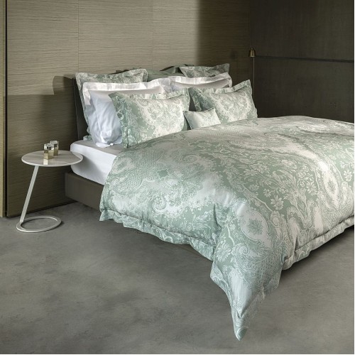 Celso De Lemos Pompadour Jacquard Bed Linen  - Linen(770)