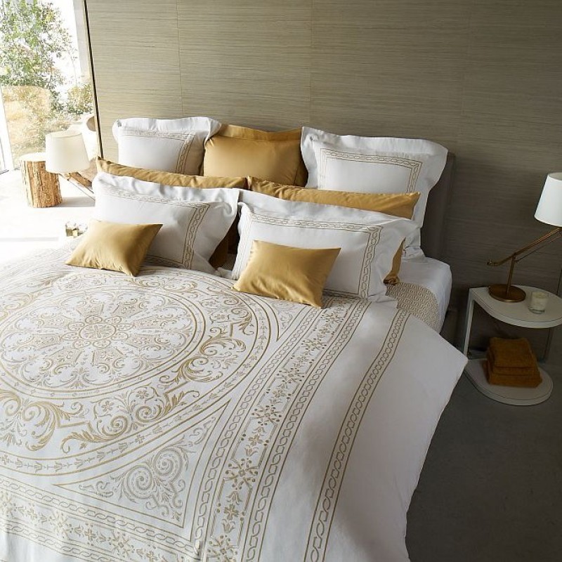 Celso De Lemos Versailles Jacquard Bed Linen  - Miel(800)