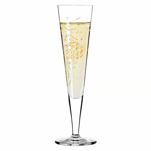 Astro champagne glass #1 Aquarius