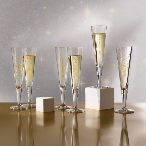 Astro champagne glass #1 Aquarius