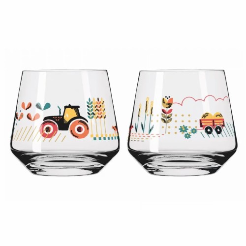 Farm Water Glass Set #2 #3 - Transparent